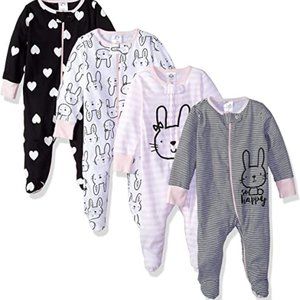 4 Pack Sleep 'N Play Footie for Newborn Baby-Girls by Gerber Store